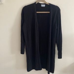 Black Long Cardigan Duster Size Small